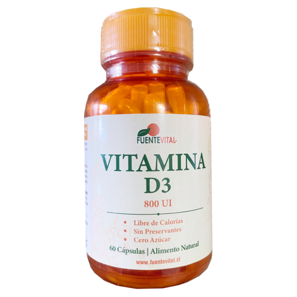 Vitamina D-3 60 Caps. Fuente Vital - Image 2