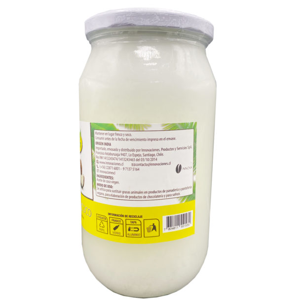 Aceite de Coco 1L. Virgen El Jardín - Image 3