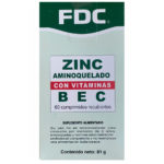 Zinc Aminoquelado + Vitamina B-C-E 60 Cápsulas FDC