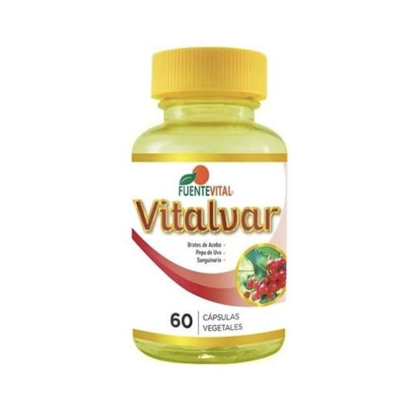 Vitalvar Brote de Acebo + Pepa de Uva + Sanguinaria 60 Cápsulas Vegetales Fuente Vital