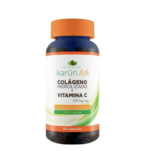 Colágeno Hidrolizado + Vitamina C 550mg. 90 Cápsulas 100% Naturales KarünLife