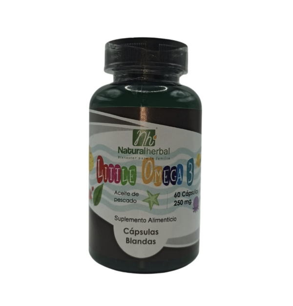 Little Omega 3 Niños 60 Cápsulas Blandas Suplemento Natural Herbal