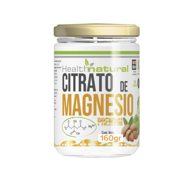 Citrato de Magnesio Premium Suplemento Alimentario 160g. Health Natural
