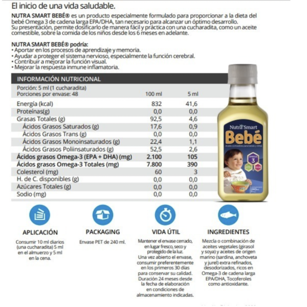 Aceite Omega 3 Niños EPA/DHA Nutra Smart - Image 2