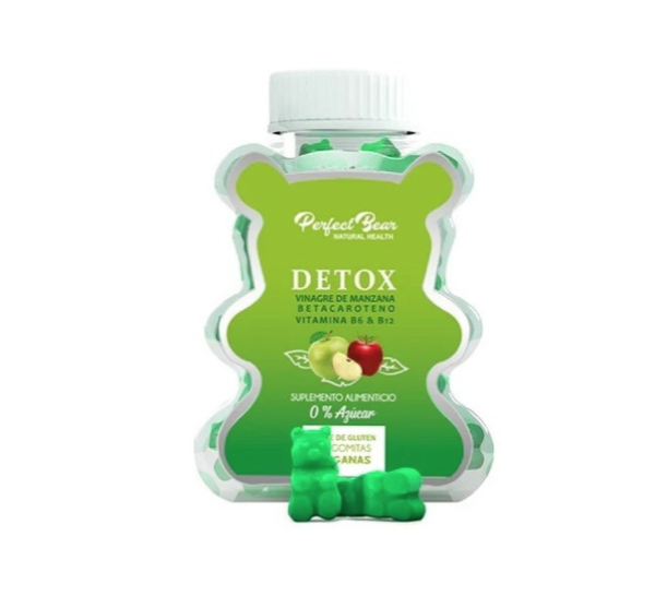 Vinagre de Manzana + Vitaminas B6/B12 y Betacaroteno 60 Gomitas Veganas Perfect Bear