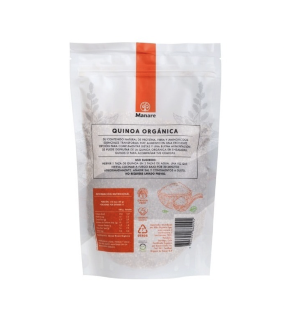 Quinoa Blanca Orgánica 400g. sin Gluten Manare - Image 2