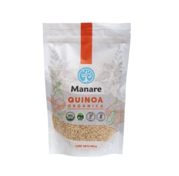 Quinoa Blanca Orgánica 400g. sin Gluten Manare