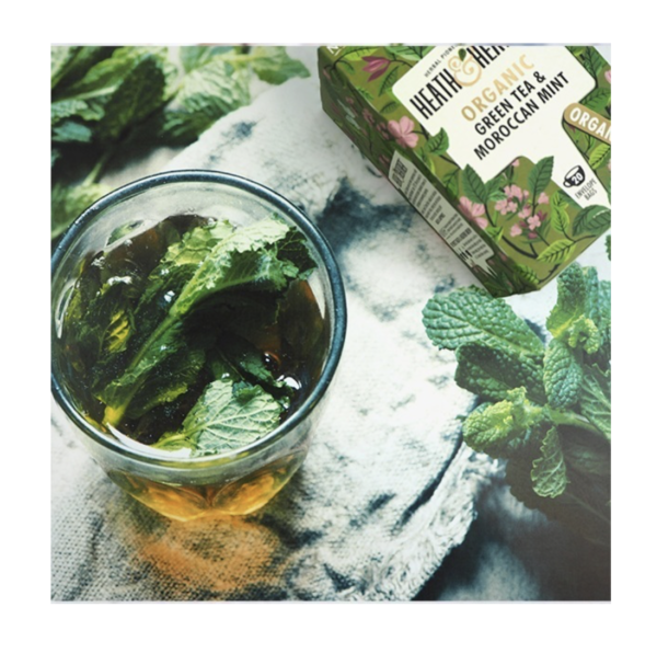 Té Verde y Hojas de Naranjo Orgánico 20 Bolsitas Health & Heather - Image 2