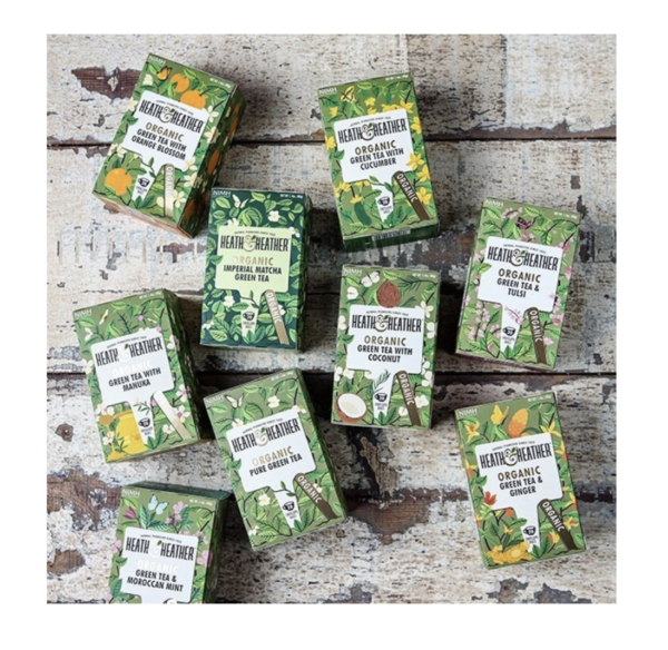 Té Verde y Hojas de Naranjo Orgánico 20 Bolsitas Health & Heather - Image 3