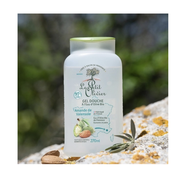 Gel de Ducha Almendra y Agua de Olivo Extra Suave 270ml. Le Petit Olivier - Image 2