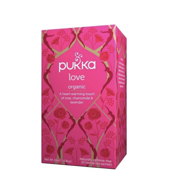 Infusión Love Orgánico 100% Vegano 20 Bolsitas Pukka