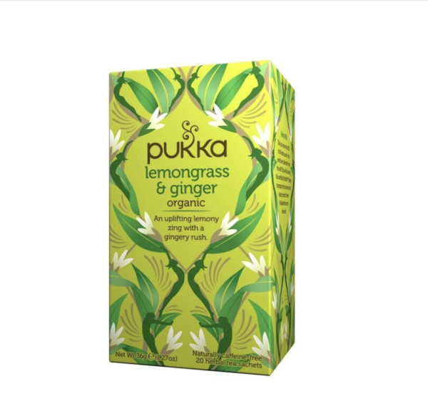 Infusión Lemongrass & Ginger Clear The Senses Orgánico 100% Vegano Pukka