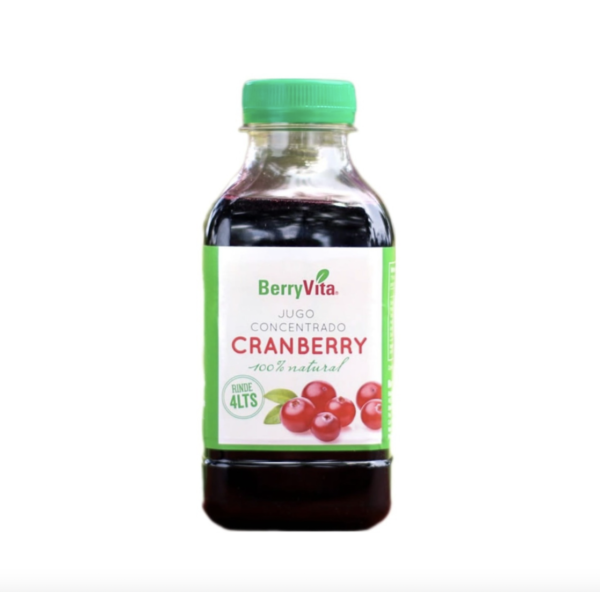 Jugo Concentrado Cranberry Rinde 4 Litros 450ml. 100% Natural BerryVita