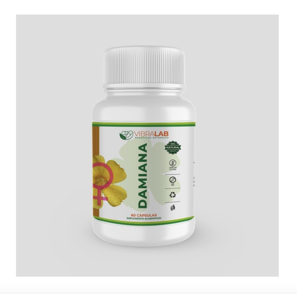 Damiana 60 Cápsulas Naturales 100% Vibralab