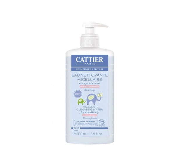 Agua Limpiadora Pediátrica Micelar Bebé 500g. Cattier