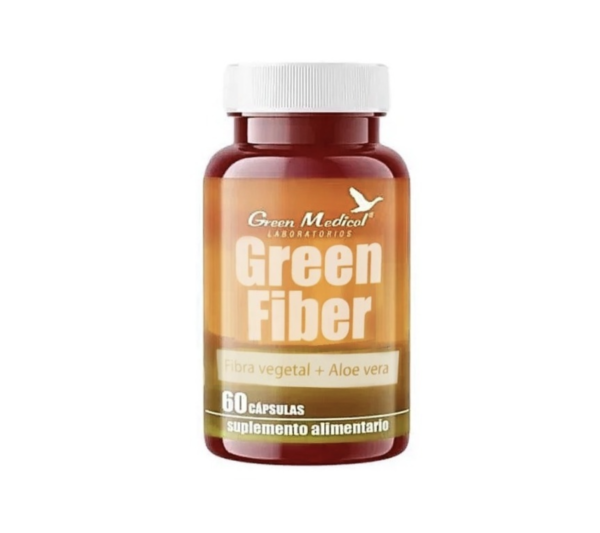 Green Fiber Fibra Vegetal + Aloe Vera 60 Cápsulas Blandas Suplemento Alimentario Green Medical