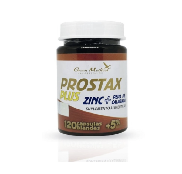Prostax Max Zinc + Pepa de Calabaza + Vitamina E 120 Cápsulas Green Medical