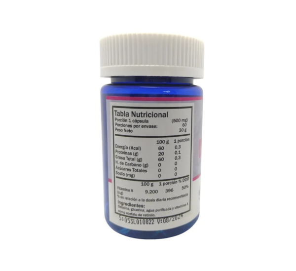 Vitamina A 1200U.I. 60 Cápsulas Blandas Suplemento Alimentario Green Medical - Image 2