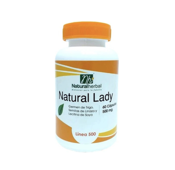 Natural Lady Germen de Trigo 60 Cápsulas 500mg. Natural Herbal