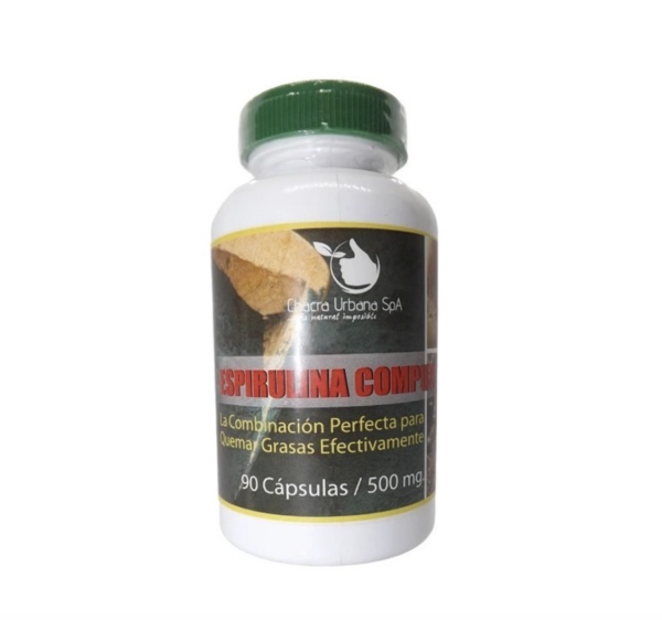 Spirulina Compuesta 90 Cápsulas 500mg. Natural Herbal