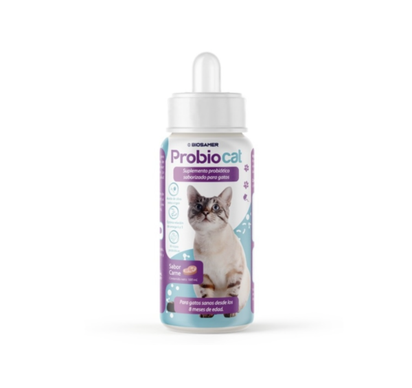 Probio Cat Suplemento Alimentario Felino Sabor Carne 100ml. Biosamer