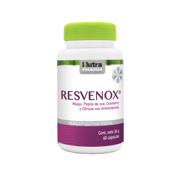 Resvenox Antioxidante 60 Cápsulas Mezcla Vegetal Nutra Pharm