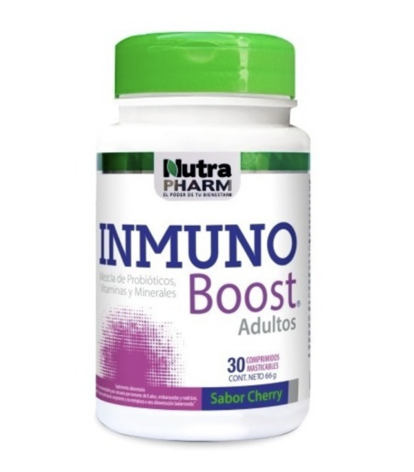 Inmuno Boots Adultos 30 Comprimidos Masticables Sabor Cherry Nutra Pharm