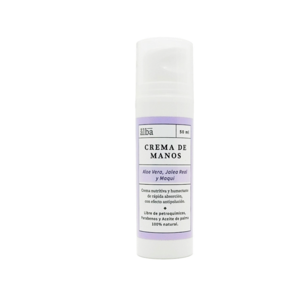 Crema de Manos Aloe Vera Jalea Real y Maqui 50ml. 100% Natural Apicola del Alba