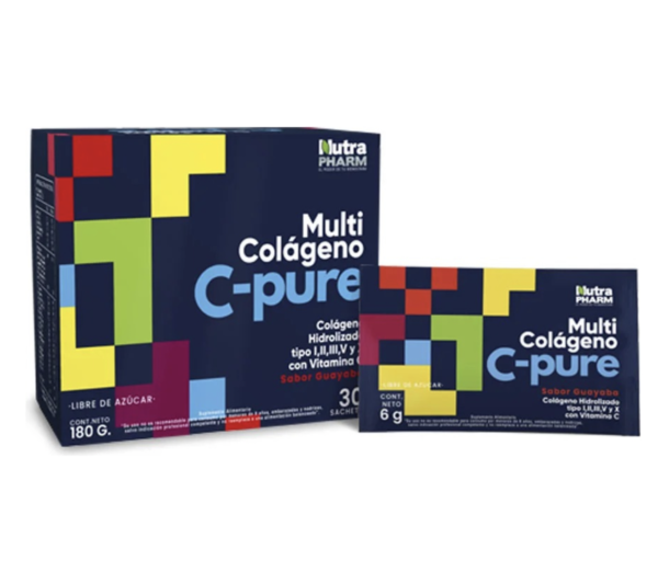 C-Pure Multi Colágeno y Vitaminas 30 Sachets Nutra Pharm