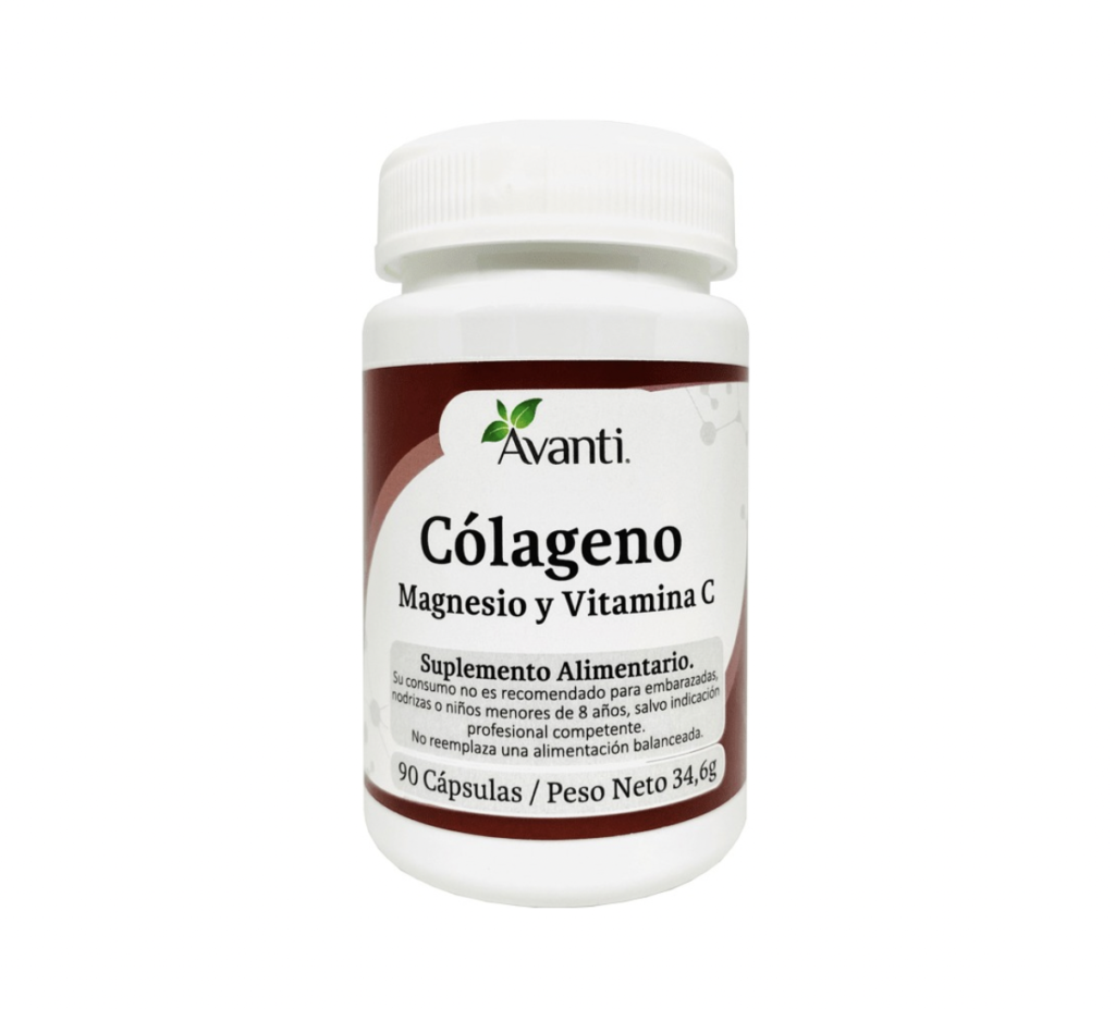 Colágeno + Magnesio + Vitamina C 90 Cápsulas Suplemento Alimentario