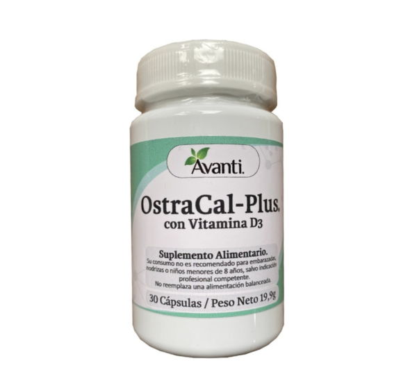 Ostracal-Plus + Vitamina D3 30 Cápsulas Suplemento Alimentario Avanti