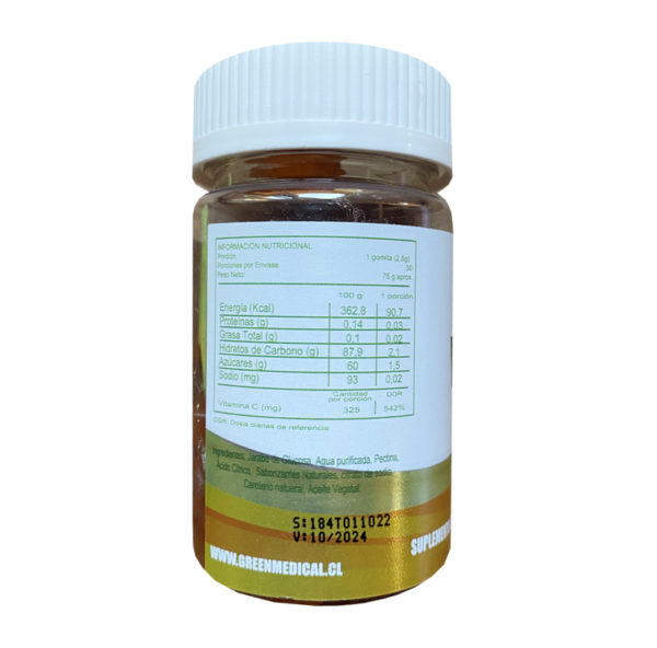 Vitamin C 30 Gomitas Suplemento Alimenticio Green Medical - Image 2