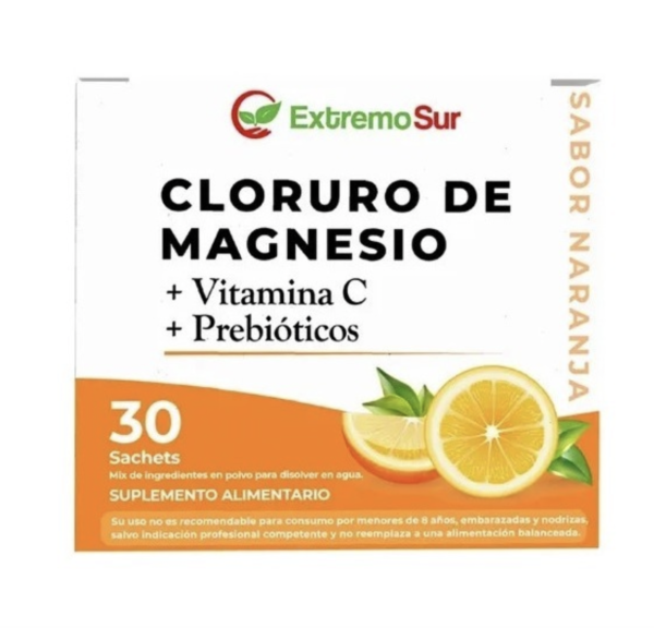 Cloruro de Magnesio Sabor Naranja 30 Sachets Extremo Sur
