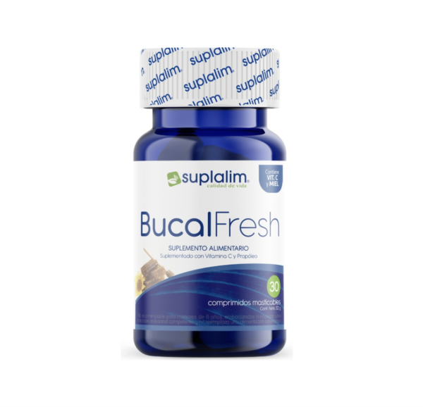 BucalFresh Suplemento Alimentario con Vitamina C y Miel 30 Comprimidos Suplalim