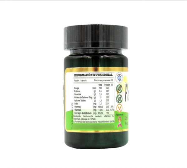 Palo Negro Cápsulas 100% Naturales Enriquecidas con Vitamina E+C PFlanzelab - Image 2