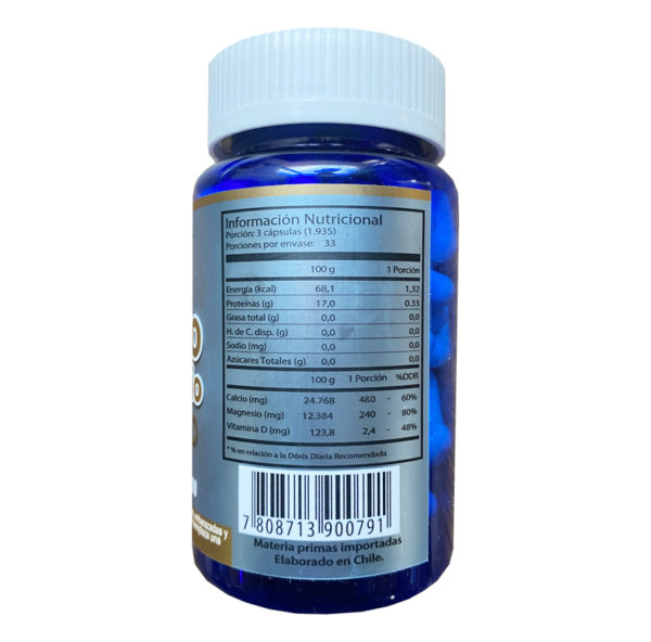 Calcio Magnesio + Vitamina D 100 Cápsulas Green Medical - Imagen 2