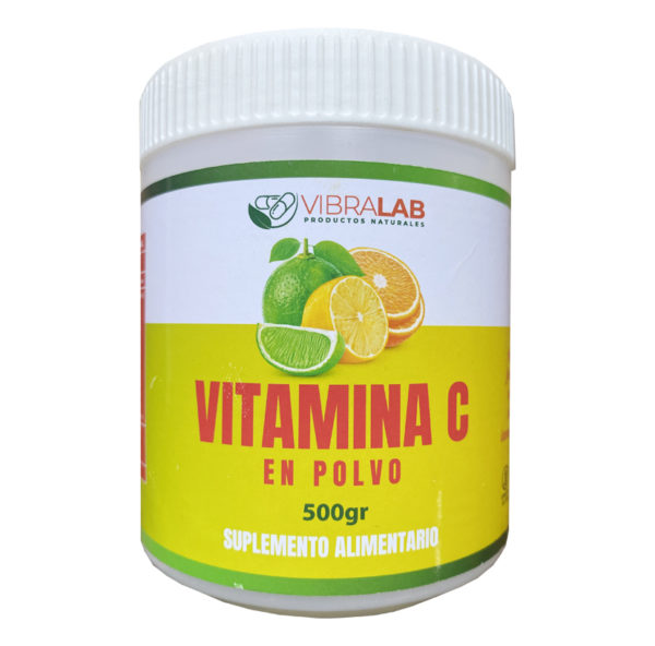 Vitamina C en Polvo 500g. sin Gluten Suplemento Alimenticio Vibralab
