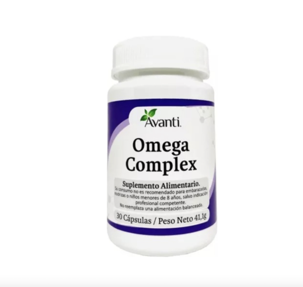 Omega Complex 30 Cápsulas Suplemento Alimentario Avanti