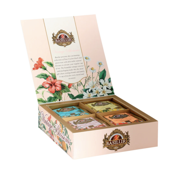 Vintage Blossoms Ceylon Black & Green Tea Assorted 40 Bolsitas Basilur - Image 2