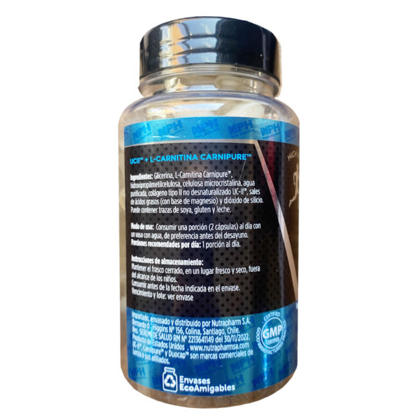 L-Carnitina UC-II Cólageno 60 Cápsulas Nutra Pharm - Image 2