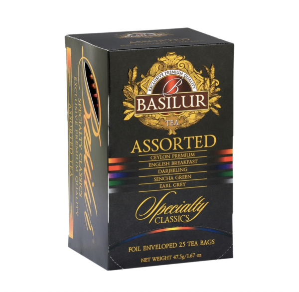 Té Negro y Té Verde Assorted Ceylon Premium Specialty Classics 25 Bolsitas Basilur