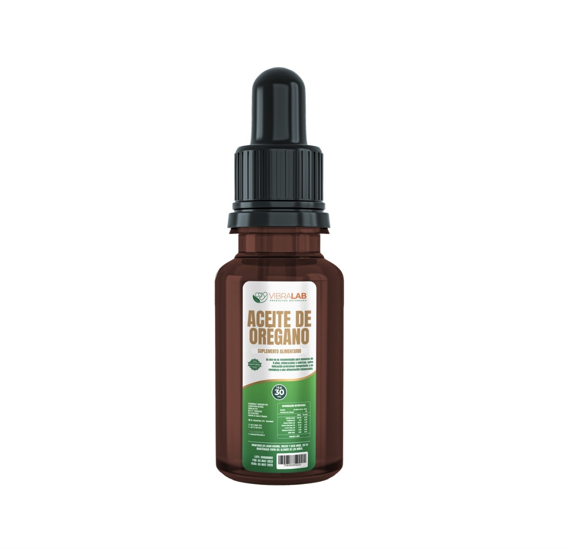 Aceite de Orégano 30ml. Potente Fungicida Antibiótico Vibralab – Agro Newen