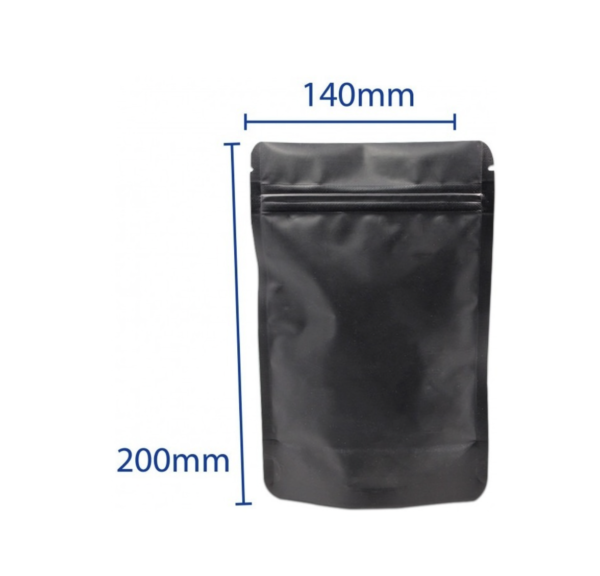 Pack 100 Bolsas Doypack Metal Negro 14x20 Cierre Hermético Agronewen