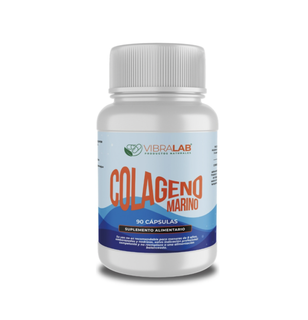 Colágeno Marino 90 Cápsulas 500mg. Suplemento Alimentario Vibralab