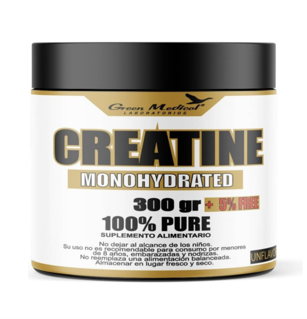 Creatina Monohidratada 100% Pura 300g. Green Medical