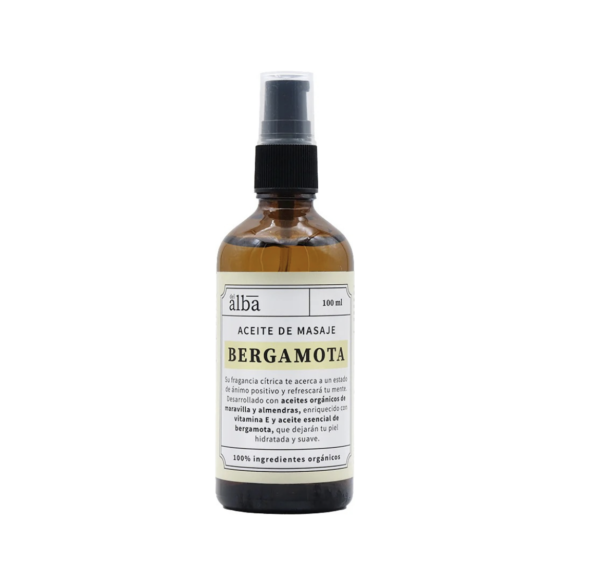 Aceite Para Masajes Bergamota Refrescante 100ml. Apicola del Alba