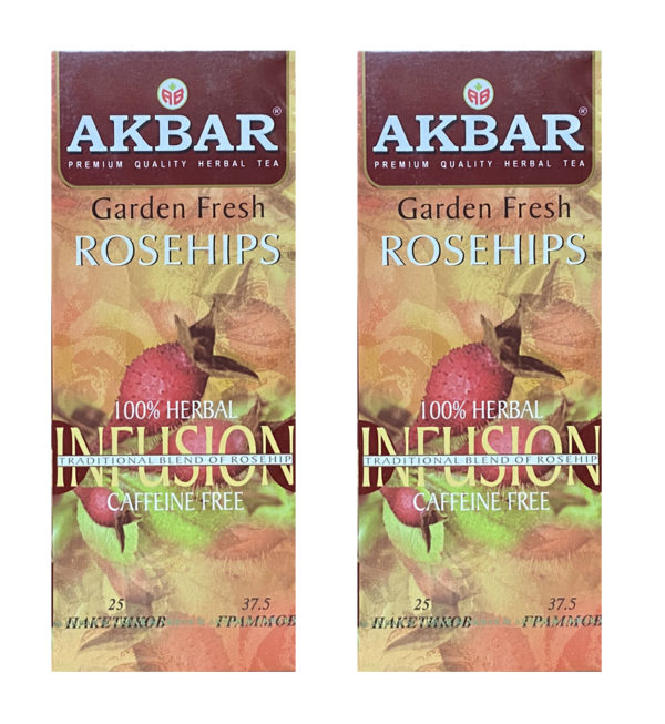 Infusión Rosehips 50 Bolsitas Premium Quality Herbal Tea Akbar
