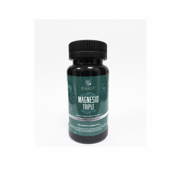 Magnesio Triple Malato Bisglicinato y Taurato 30 Días 60 Cápsulas Be Healthy