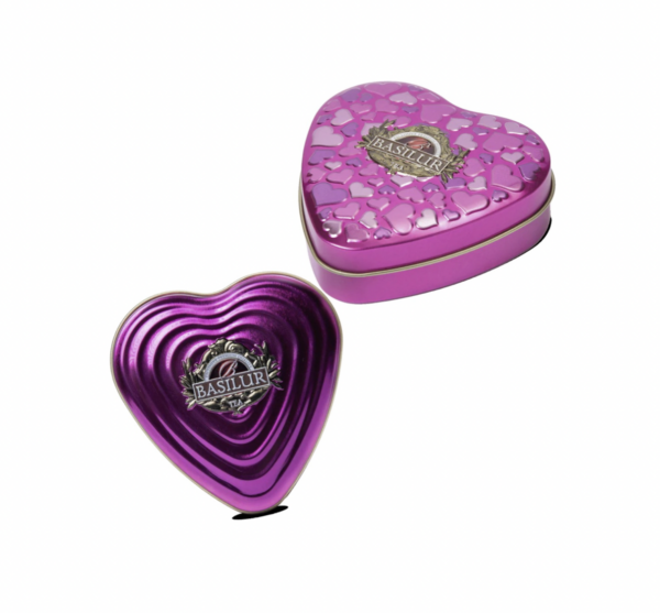 Pack Té Premium Caja Metal 2 Corazones Forever Love Collection 40g. Basilur