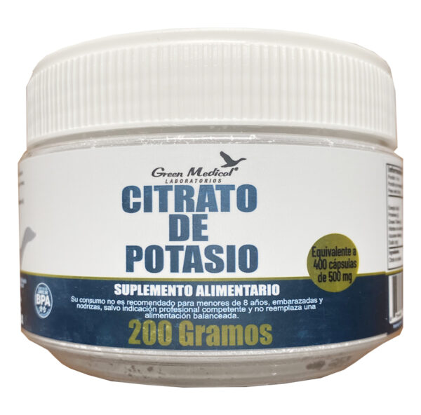 Citrato de Potasio 200g. Polvo Green Medical
